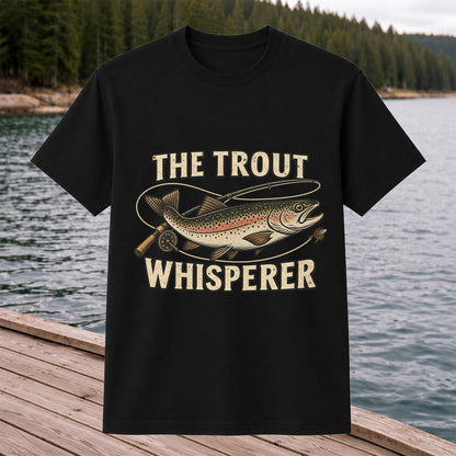 The Trout Whisperer Vintage Fly Fishing Graphic T-Shirt