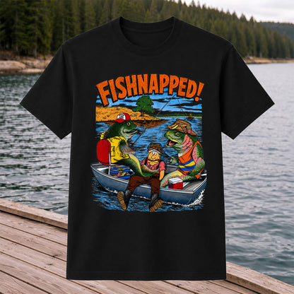 Fishnapped Funny Fish Kidnapping Angler Fishing T-Shirt