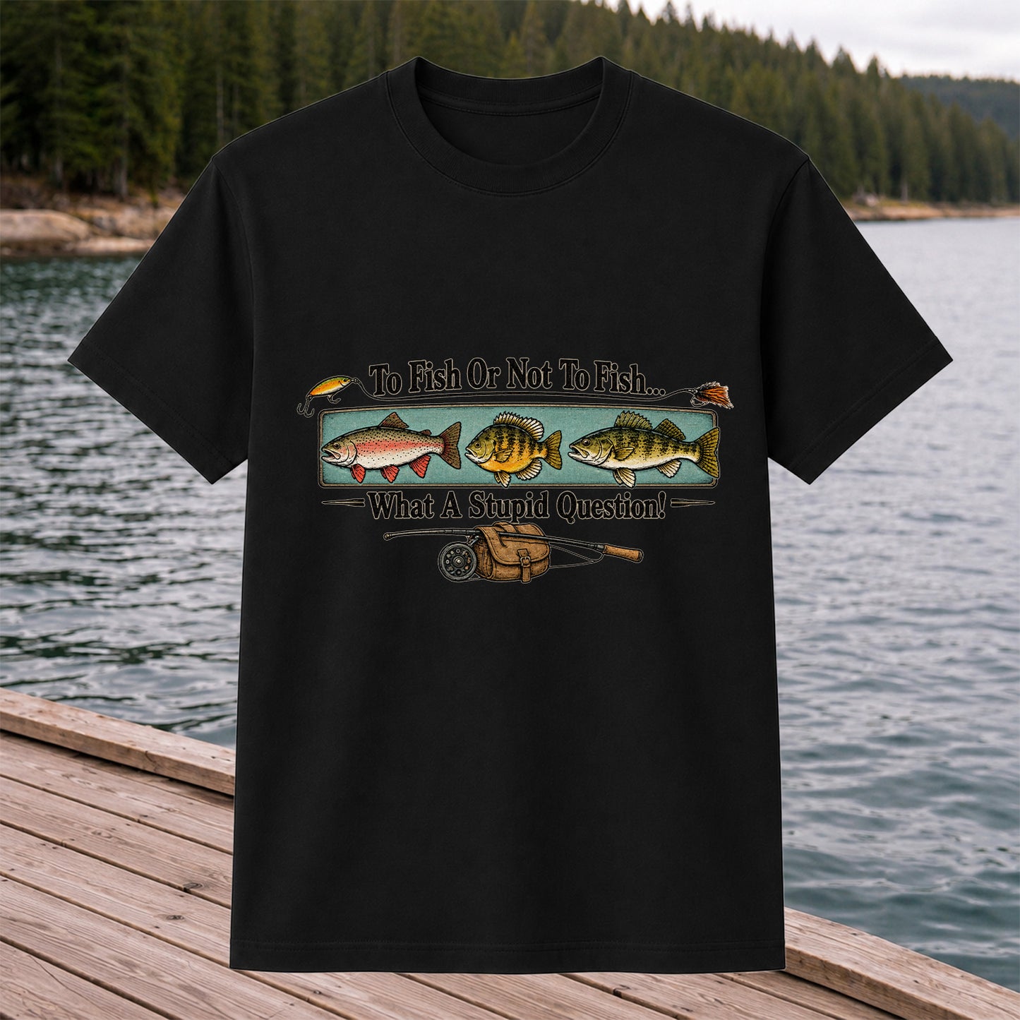 To Fish or Not to Fish What a Stupid Question Funny Fishing T-Shirt