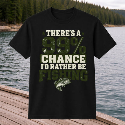 Ninety Nine Percent Fishing Graphic T-Shirt