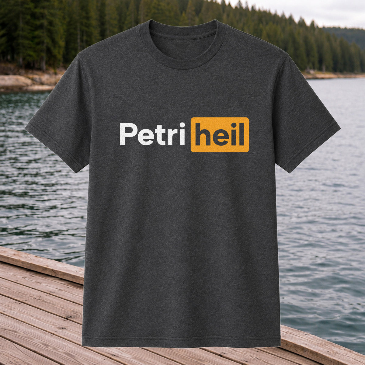 Petri Heil Fishing Logo Graphic T-Shirt
