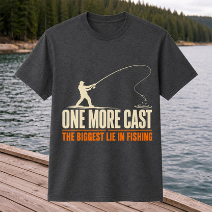 Fishing Angler Silhouette Graphic T-Shirt