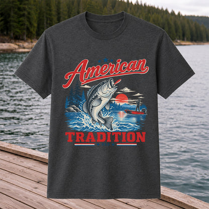 American Tradition Bass Fishing Graphic T-Shirt