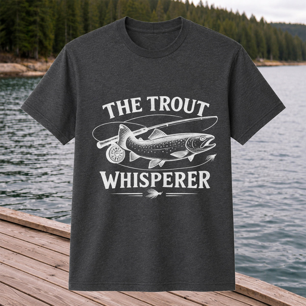 The Trout Whisperer Fly Fishing Graphic T-Shirt