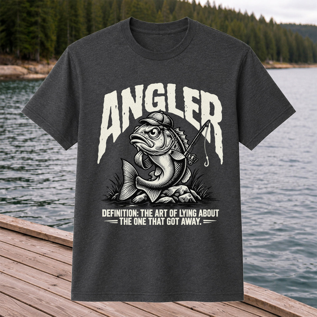 Angler Bass Fishing The One That Got Away Graphic T-Shirt