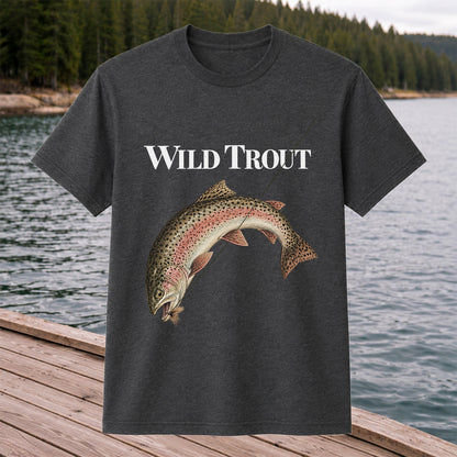 Wild Trout Rainbow Trout Fishing Graphic T-Shirt