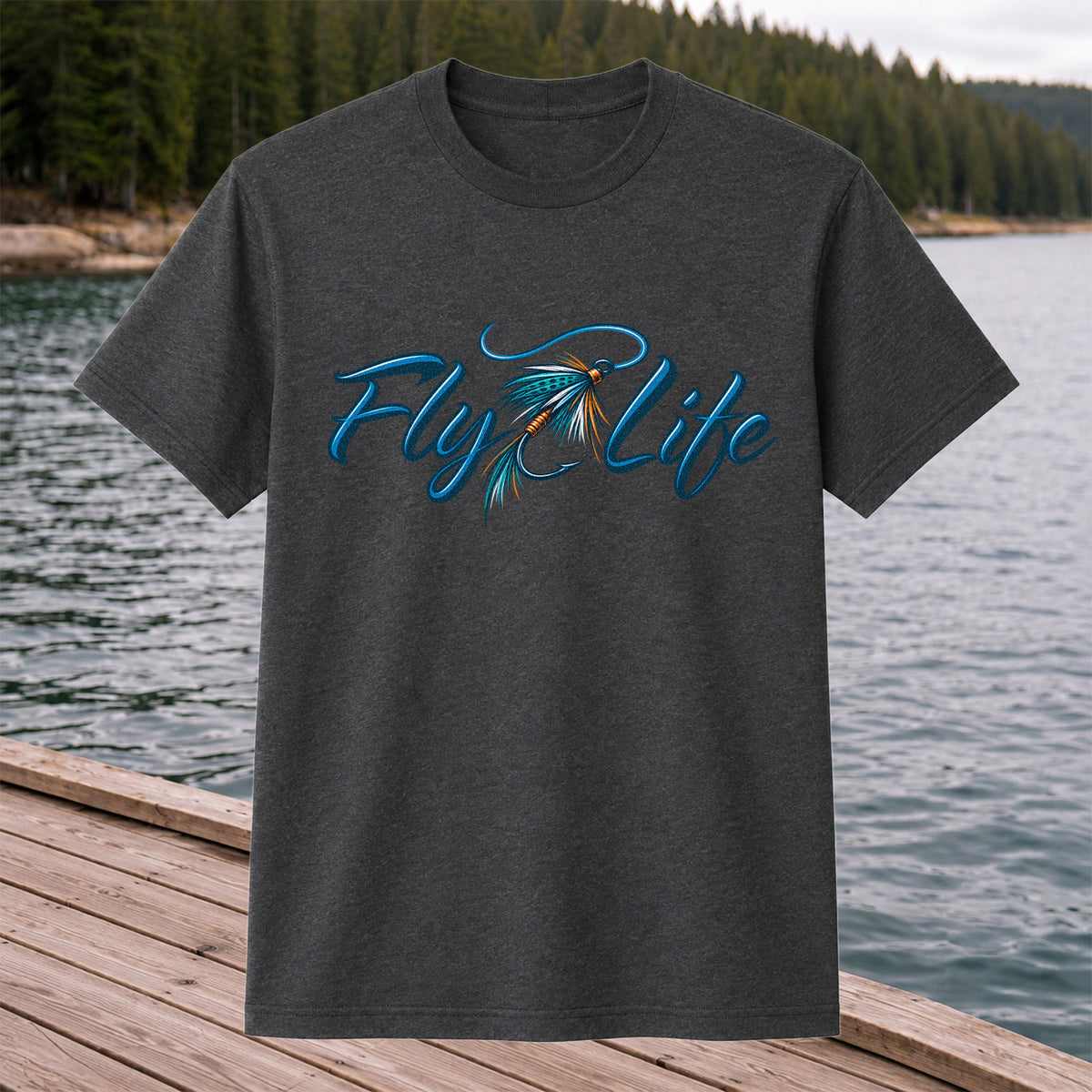 Fly Life Fishing Lure Graphic T-Shirt
