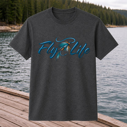 Fly Life Fishing Lure Graphic T-Shirt