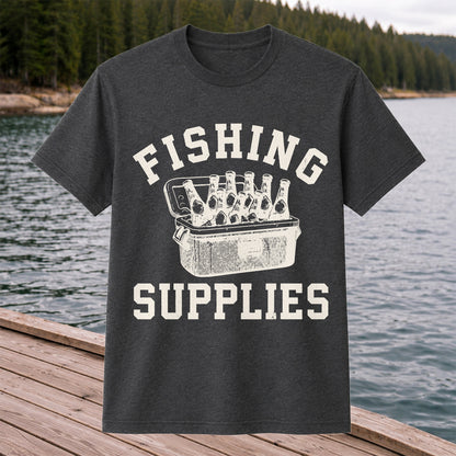 Fishing Supplies T-Shirt Funny Fishing Gift for Fisherman