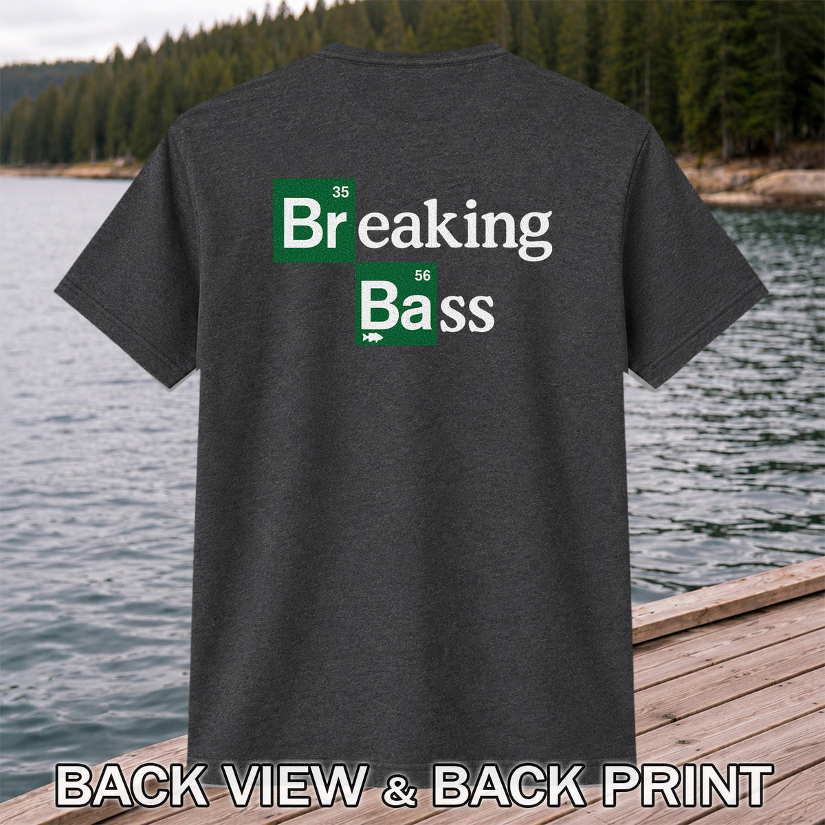 Bass Fishing Graphic T-Shirt | Back Print
