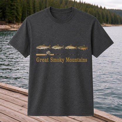 Great Smoky Mountains Trout Fishing T-Shirt