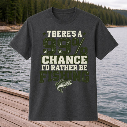 Ninety Nine Percent Fishing Graphic T-Shirt