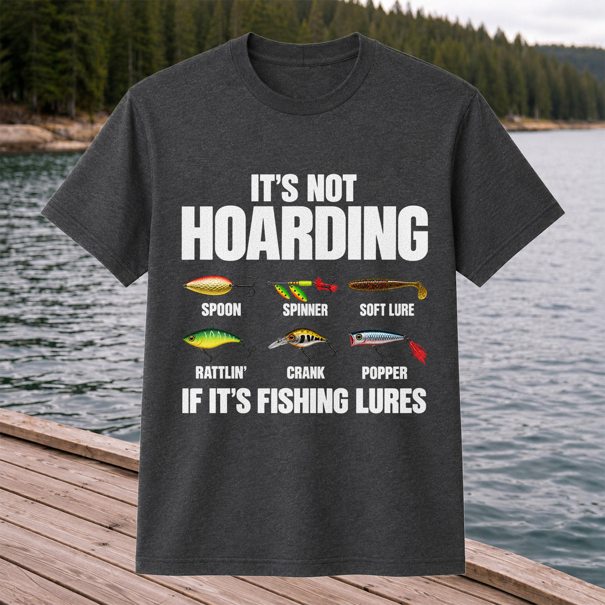 Fishing Lures and Tackle Humor Graphic T-Shirt