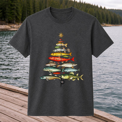 Vintage Fish Collection Fishing Rod Graphic T-Shirt