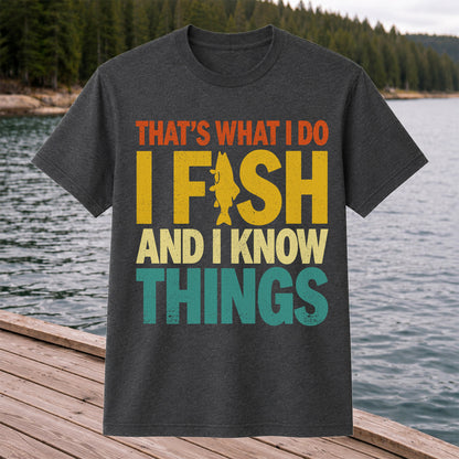 That's What I Do I Fish and I Know Things Funny Fishing Tee