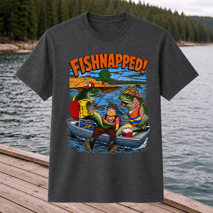 Fishnapped Funny Fish Kidnapping Angler Fishing T-Shirt