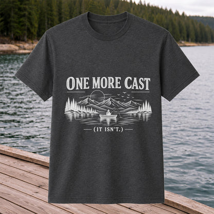 One More Cast Funny Lake Fishing Graphic T-Shirt