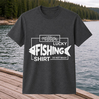 Lucky Fishing Shirt Do Not Wash Funny Fish Graphic T-Shirt