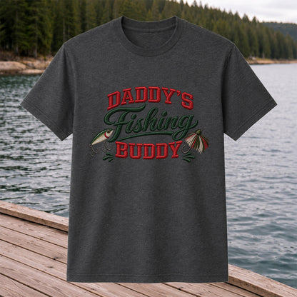 Daddy's Fishing Buddy Funny Fishing Graphic T-Shirt