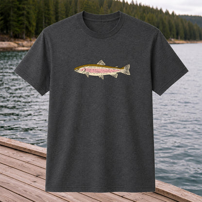 Rainbow Trout Freshwater Fishing Graphic T-Shirt