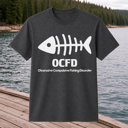 Funny Fish Skeleton Fishing Graphic T-Shirt