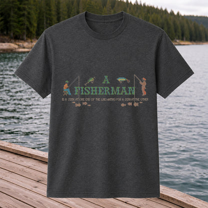 A Fisherman Jerk at Both Ends Funny Fishing T-Shirt