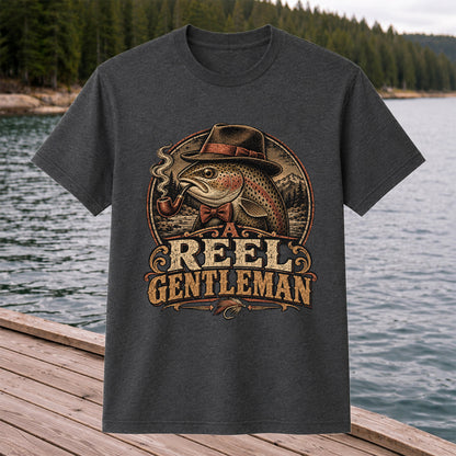 A Reel Gentleman Trout Fishing Vintage Graphic T-Shirt