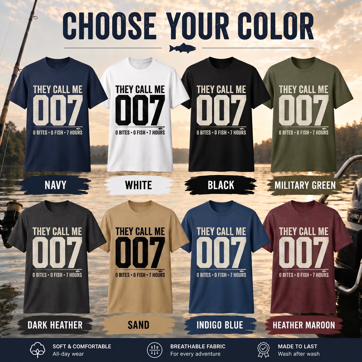 They Call Me 007 Funny Fishing T Shirt