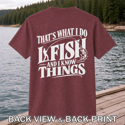 That's What I Do I Fish Funny Fishing T-Shirt | Back Print