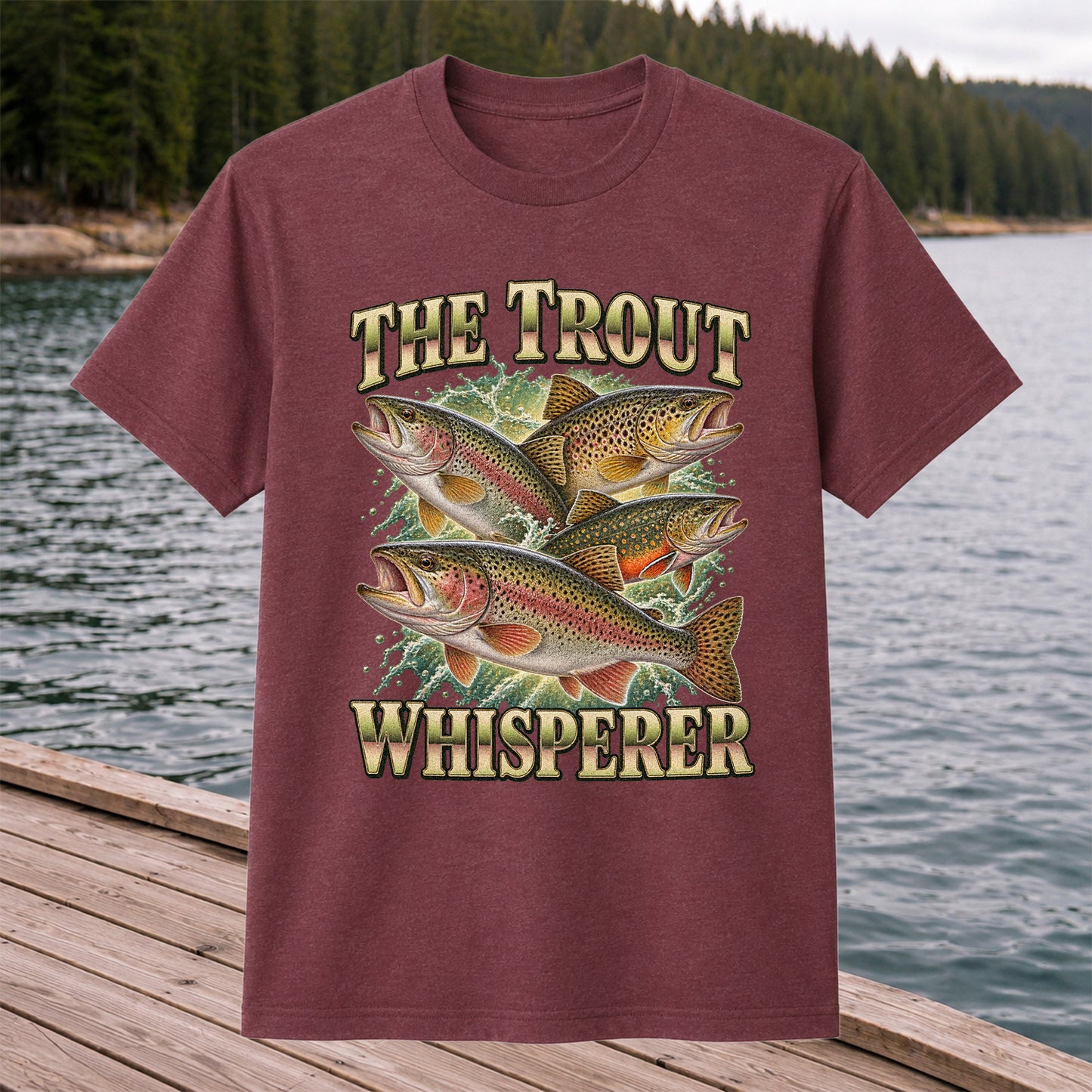 The Trout Whisperer Freshwater Fishing Graphic T-Shirt