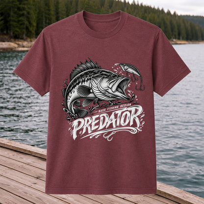 Predator Bass Fishing Design Largemouth Bass Graphic T-Shirt