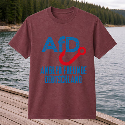 AFD Angler Freunde Deutschland Fishing Hook Graphic T-Shirt