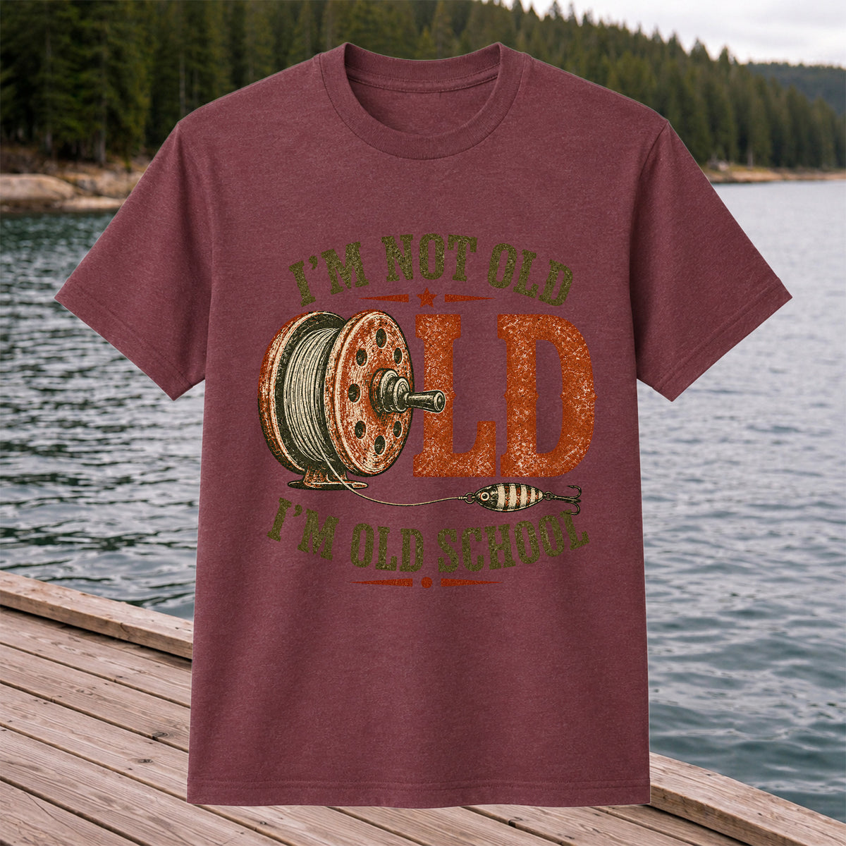 I’m Not Old I’m Old School Fishing Graphic T-Shirt