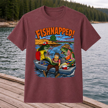 Fishnapped Funny Fish Kidnapping Angler Fishing T-Shirt