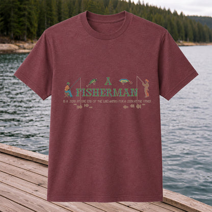 A Fisherman Jerk at Both Ends Funny Fishing T-Shirt