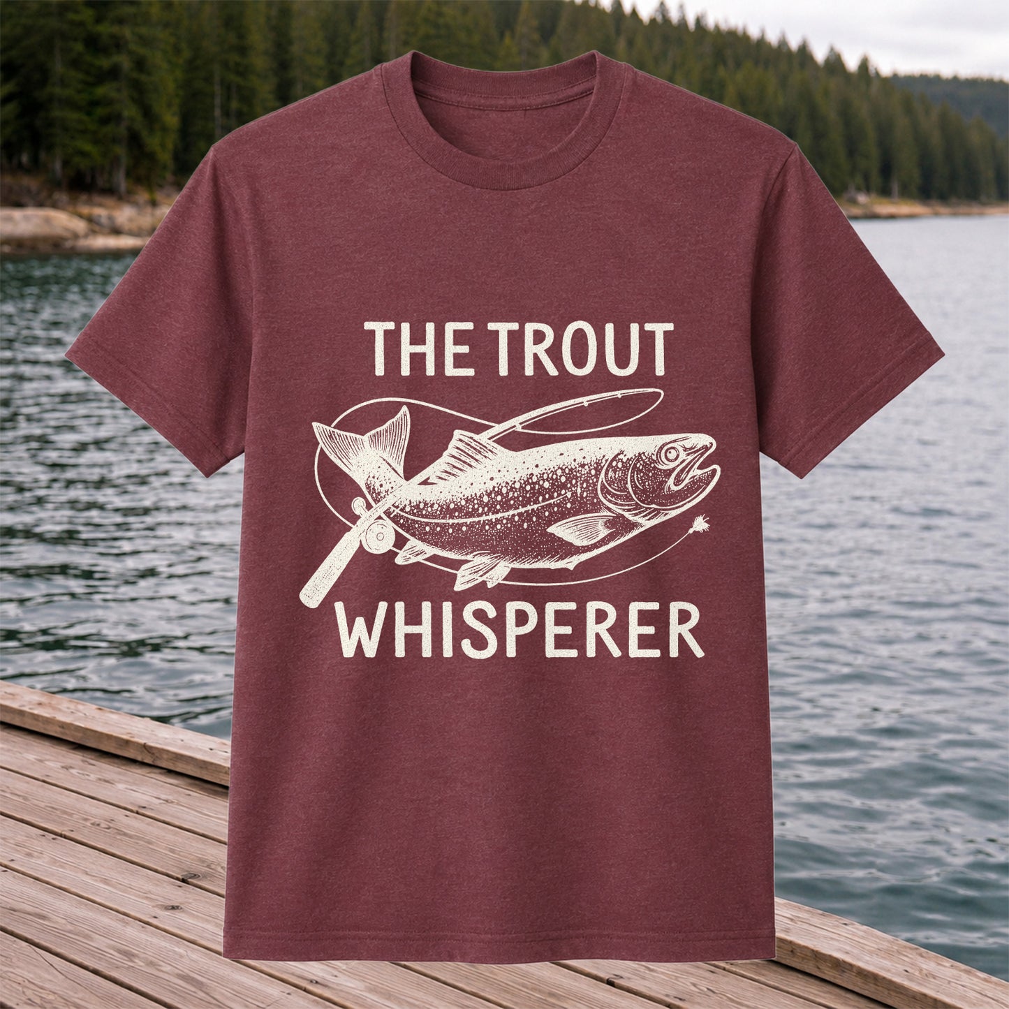 The Trout Whisperer Vintage Trout Fishing T-Shirt