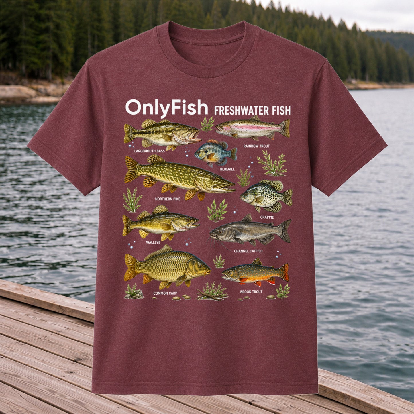 OnlyFish Freshwater Fish Species Shirt