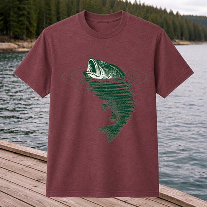 Largemouth Bass Fishing T-Shirt Vintage Bass Fishing Tee