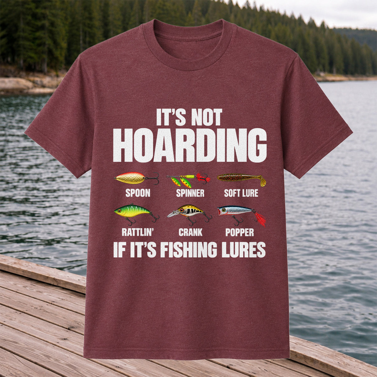 Fishing Lures and Tackle Humor Graphic T-Shirt