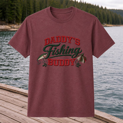 Daddy's Fishing Buddy Funny Fishing Graphic T-Shirt
