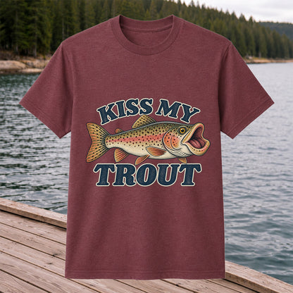 Kiss My Trout Funny Trout Fishing T-Shirt