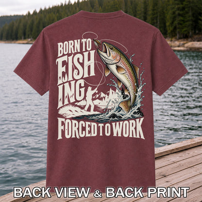 Born to Fish Trout Fishing Graphic T-Shirt | Back Print