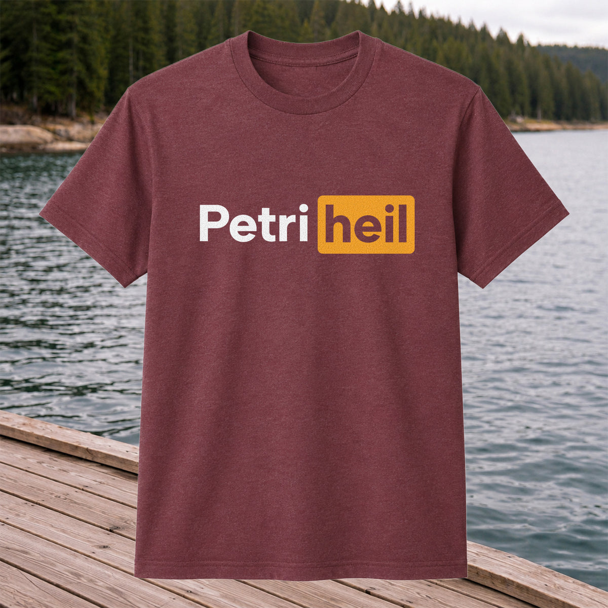 Petri Heil Fishing Logo Graphic T-Shirt
