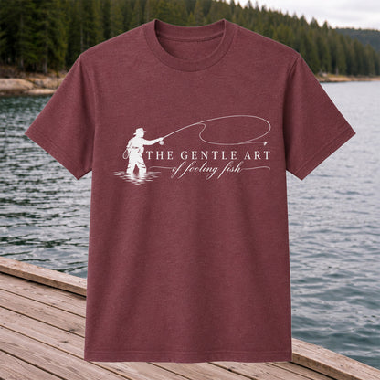 The Gentle Art of Fooling Fish Vintage Fishing Graphic T-Shirt