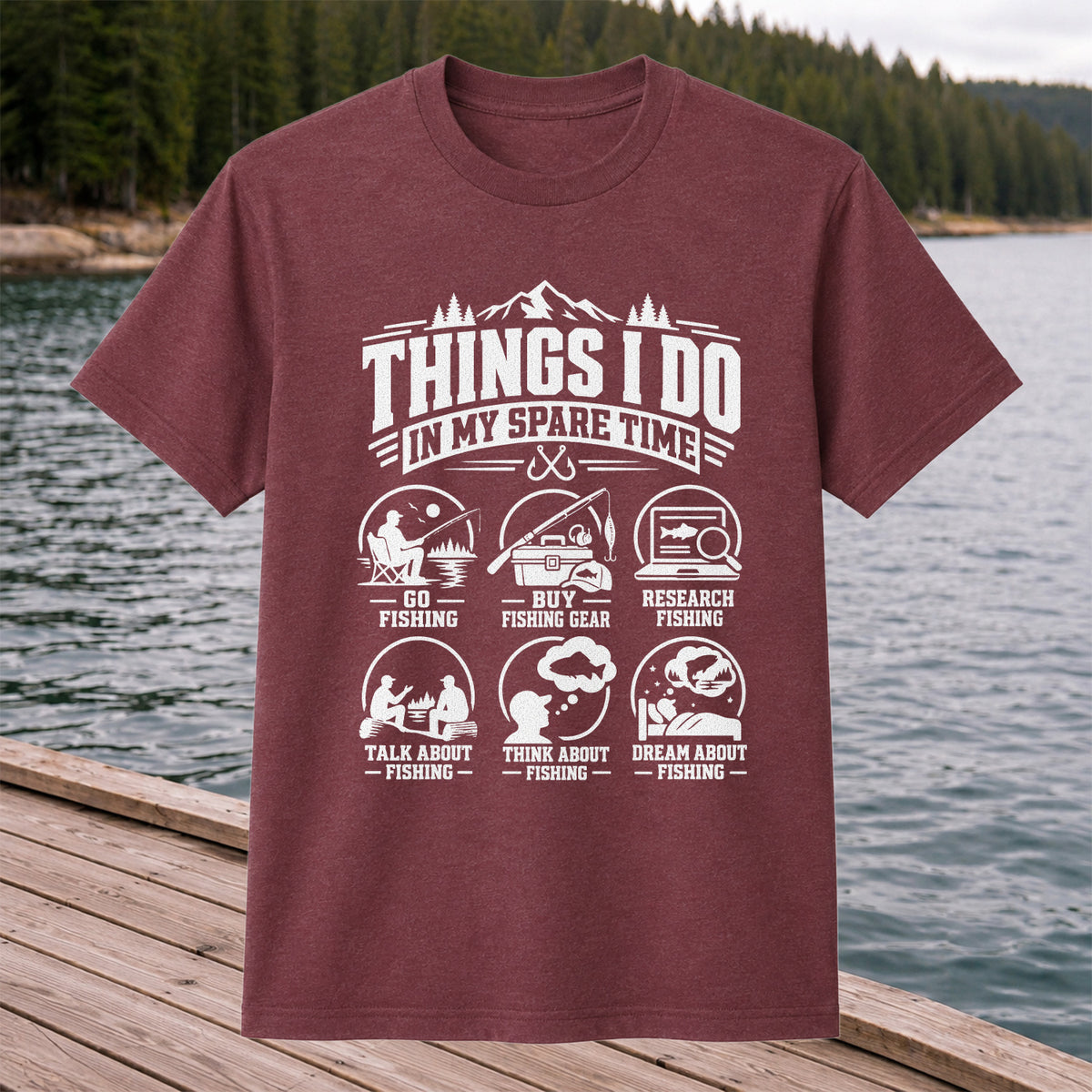 Things I Do in My Spare Time Funny Fishing T-Shirt