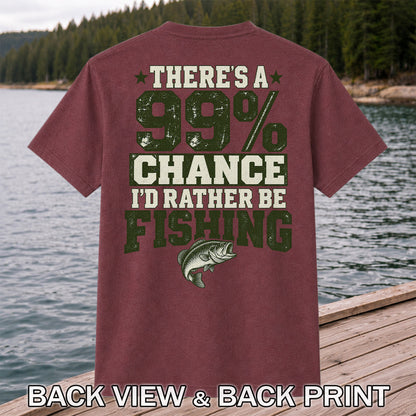 Ninety Nine Percent Fishing Graphic T-Shirt | Back Print