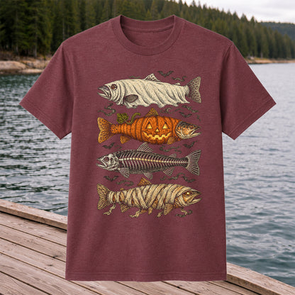 Vintage Halloween Fishing Shirt, Halloween Trout T-Shirt