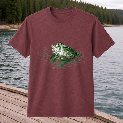 Bass Fishing T-Shirt, Vintage Largemouth Bass Graphic Tee for Anglers