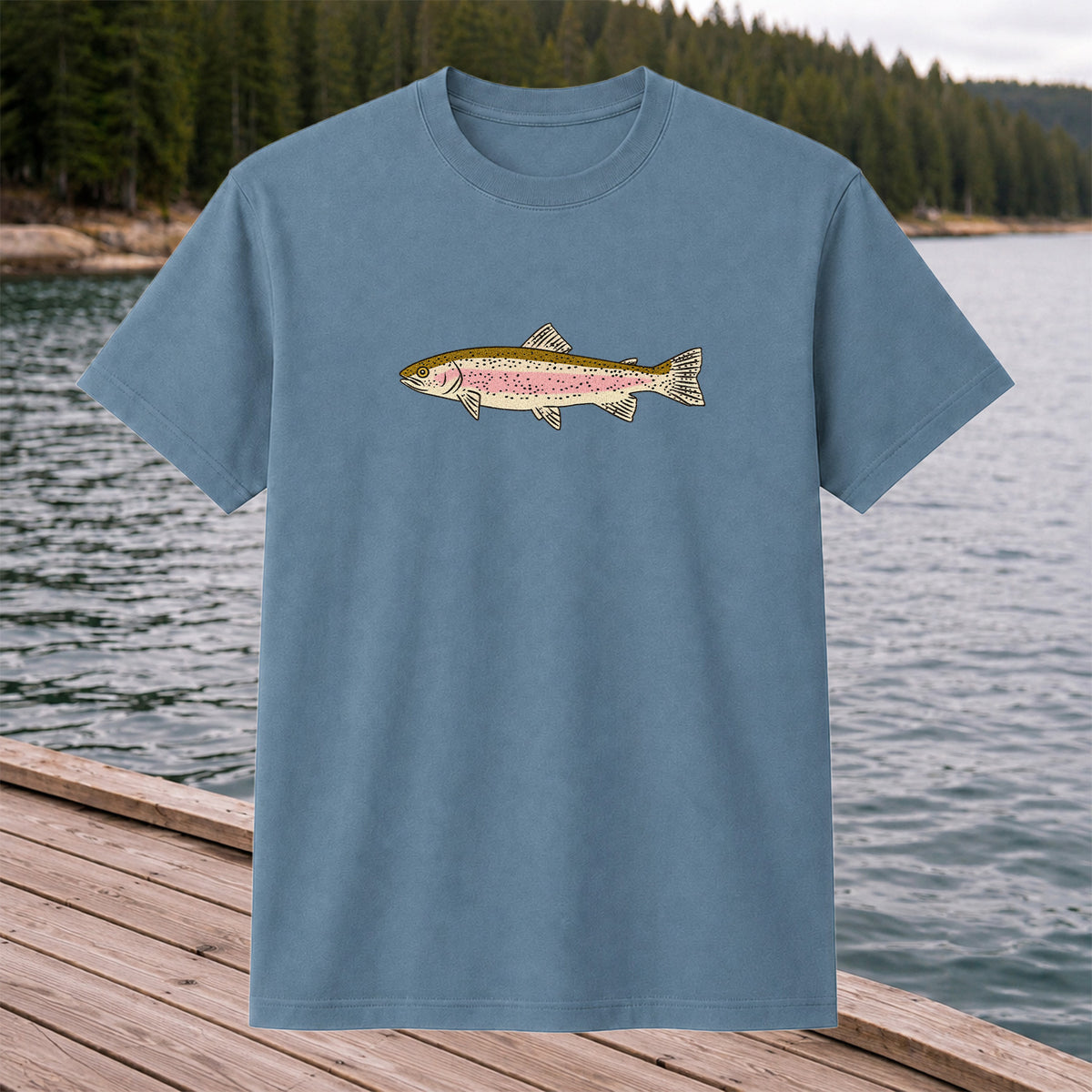 Rainbow Trout Freshwater Fishing Graphic T-Shirt