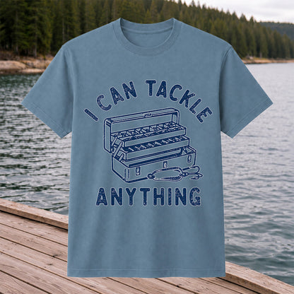 I Can Tackle Anything Tackle Box Funny Fishing T-Shirt